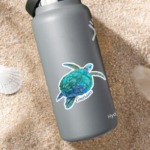 Cute Waterverf Zee Turtle Personalized Sticker
