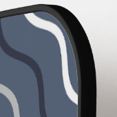 Cute Wavy Lines  Grijze Pickleball Paddle (Links Detail)