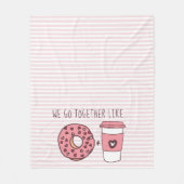 Cute We gaan samen Donuts en Koffee Fleece Blanket (Voorkant)