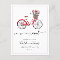Cute We hebben Floral Bicycle New Address Moving v