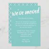 Cute We hebben Turquoise Moving Announcement verpl Aankondiging (Voorkant / Achterkant)
