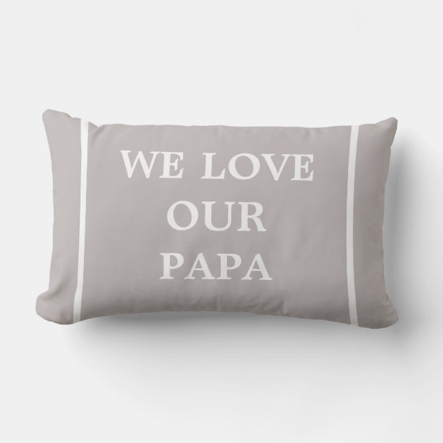Cute We houden van onze papieren lumbar pillow Kussen (Voorkant)