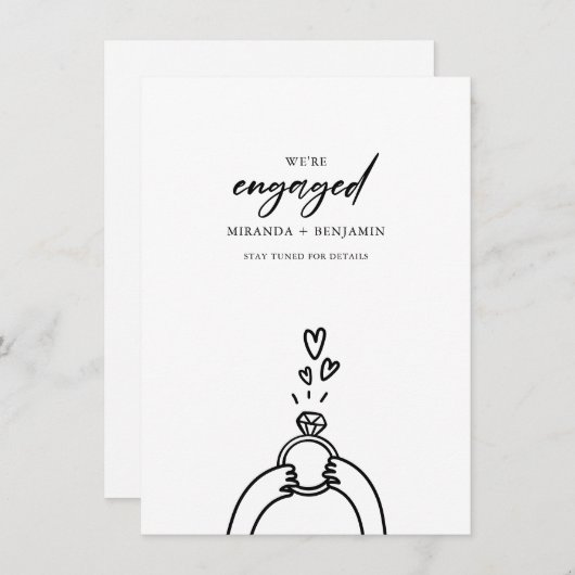 Cute We zijn bezig met de aankondiging van het Fot (Voorkant / Achterkant)