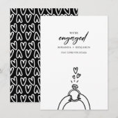 Cute We zijn bezig met het bekendmaken van Verlovi Kaart (Voorkant / Achterkant)