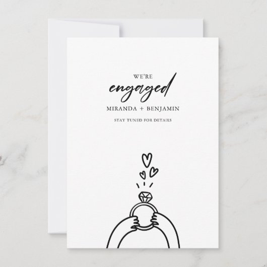 Cute We zijn bezig met het bekendmaken van Verlovi Kaart (Voorkant)