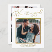 Cute We zijn de Aankondiging van Verloving Foto (Voorkant / Achterkant)