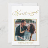 Cute We zijn de Aankondiging van Verloving Foto (Voorkant)