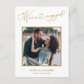 Cute We zijn het Verloving Aankondiging Foto P Briefkaart (Voorkant)