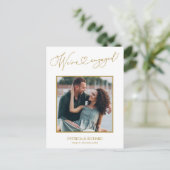 Cute We zijn het Verloving Aankondiging Foto P Briefkaart (Staand voorkant)