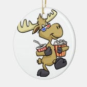 Cute Wearing 3D-bril | achtergrondkleur kiezen Keramisch Ornament (Links)