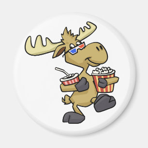 Cute Wearing 3D-bril   achtergrondkleur kiezen Magneet