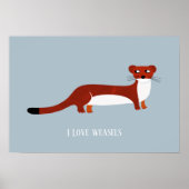 Cute Weasel Poster (Voorkant)