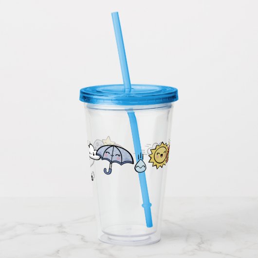 Cute Weather Acryl Drinkbeker (Links)