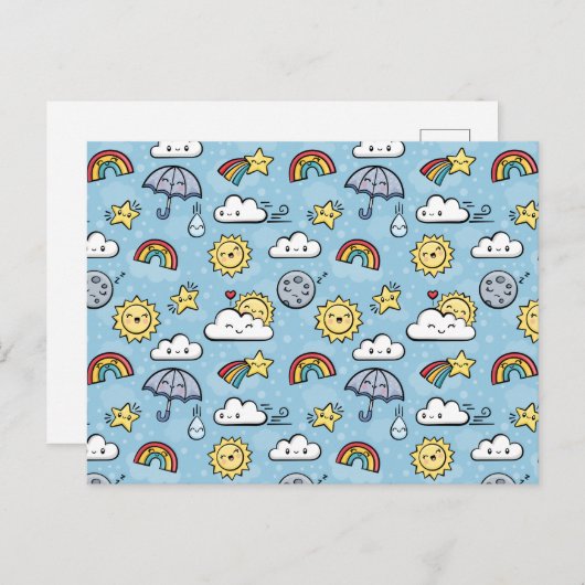 Cute Weather Briefkaart (Voorkant / Achterkant)