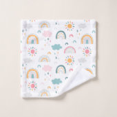Cute Weather Pattern Bad Handdoek (Wasdoekje)