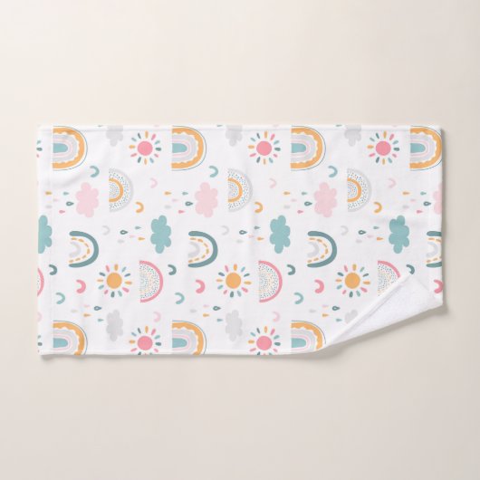 Cute Weather Pattern Bad Handdoek (Handdoek)