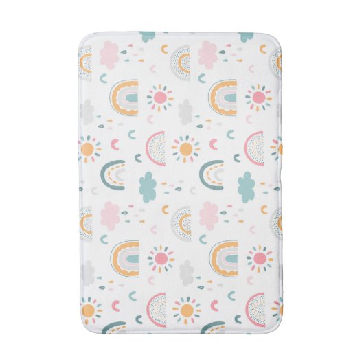 Cute Weather Pattern Badmat (Voorkant Verticaal)