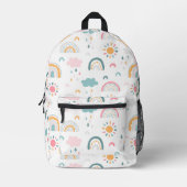 Cute Weather Pattern Bedrukte Rugzak (Voorkant)