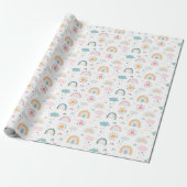 Cute Weather Pattern Cadeaupapier (Uitgerold)