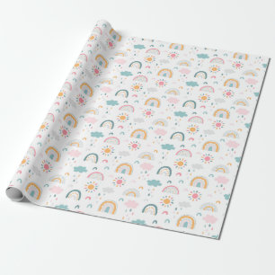 Cute Weather Pattern Cadeaupapier