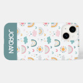 Cute Weather Pattern Case-Mate iPhone Case (Achterkant (horizontaal))