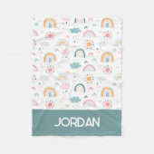 Cute Weather Pattern Fleece Deken (Voorkant)