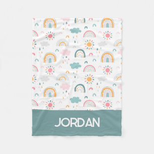 Cute Weather Pattern Fleece Deken