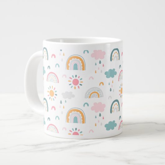 Cute Weather Pattern Grote Koffiekop (Links)
