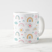 Cute Weather Pattern Grote Koffiekop (Voorkant rechts)