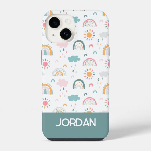 Cute Weather Pattern iPhone Hoesje (Achterkant)