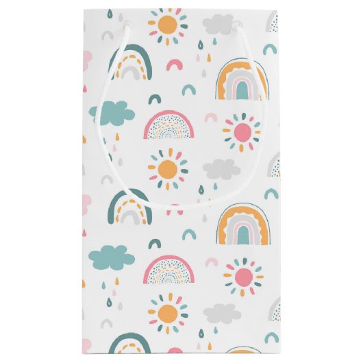 Cute Weather Pattern Klein Cadeauzakje (Achterkant)