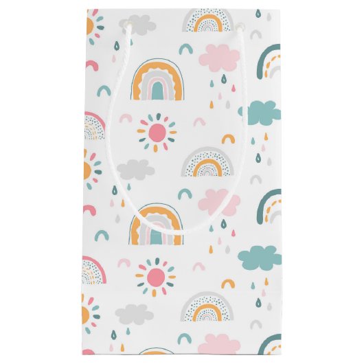 Cute Weather Pattern Klein Cadeauzakje (Voorkant)