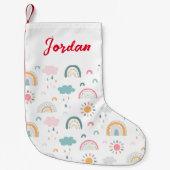 Cute Weather Pattern Kleine Kerstsok (Voorkant)