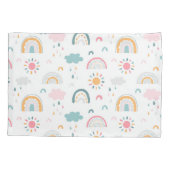 Cute Weather Pattern Kussensloop (Achterkant)