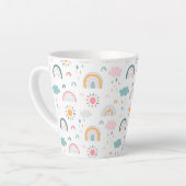 Cute Weather Pattern Latte Mok (Linkerhoek)