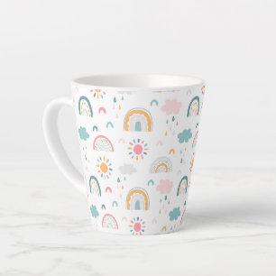 Cute Weather Pattern Latte Mok