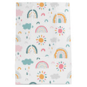 Cute Weather Pattern Medium Cadeauzakje (Achterkant)
