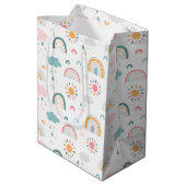 Cute Weather Pattern Medium Cadeauzakje (Achterkant Gekanteld)
