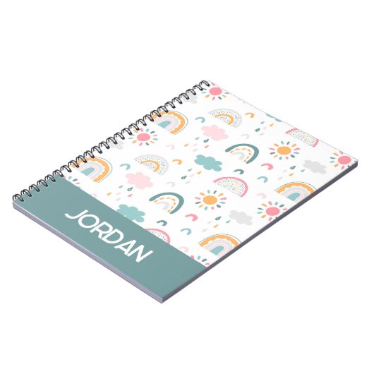 Cute Weather Pattern Notitieboek (Linkerzijde)