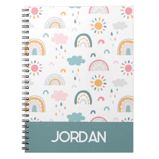 Cute Weather Pattern Notitieboek (Voorkant)