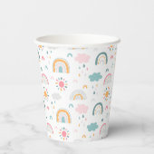 Cute Weather Pattern Papieren Bekers (Achterkant)