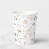 Cute Weather Pattern Papieren Bekers (Rechts)