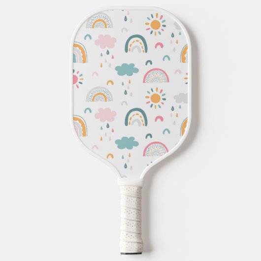 Cute Weather Pattern Pickleball Paddle (Voorkant)