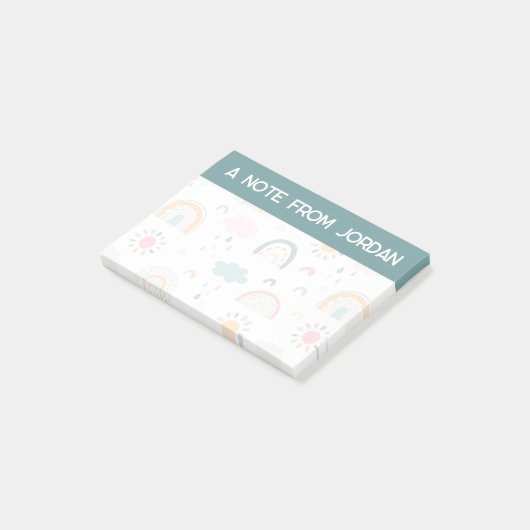 Cute Weather Pattern Post-it® Notes (Schuin)