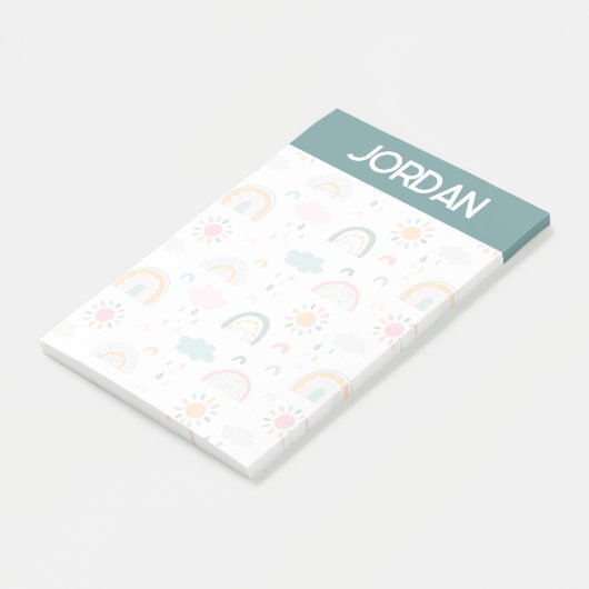 Cute Weather Pattern Post-it® Notes (Schuin)
