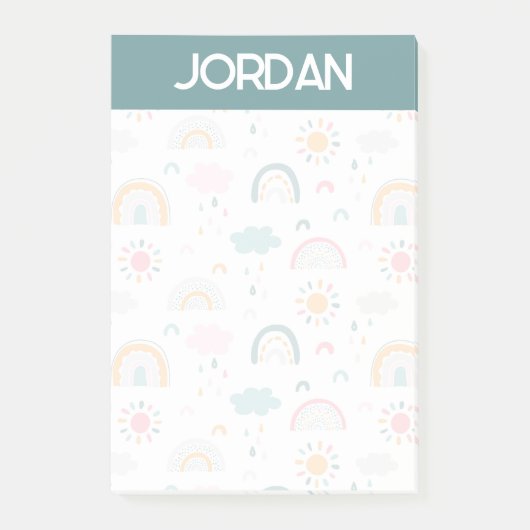 Cute Weather Pattern Post-it® Notes (Voorkant)