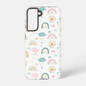Cute Weather Pattern Samsung Galaxy Hoesje (Achterkant)