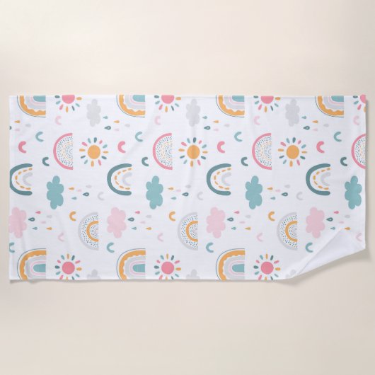 Cute Weather Pattern Strandlaken (Voorkant)