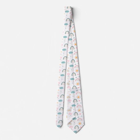 Cute Weather Pattern Stropdas (Achterkant)