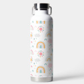 Cute Weather Pattern Waterfles (Voorkant)